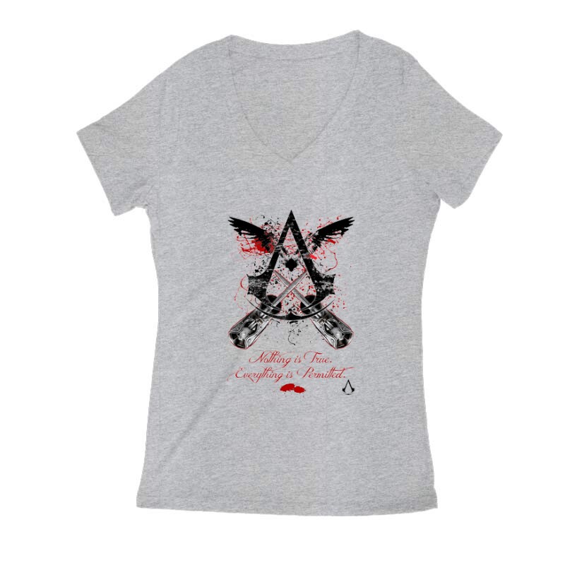 Nothing Is true Everything is permitted Női V Kivágott póló