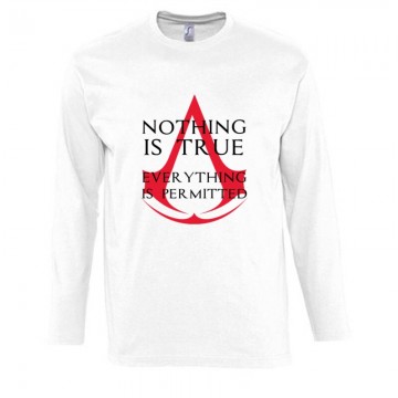 Nothing Is true Everything is permitted Logo Hosszú Ujjú Póló