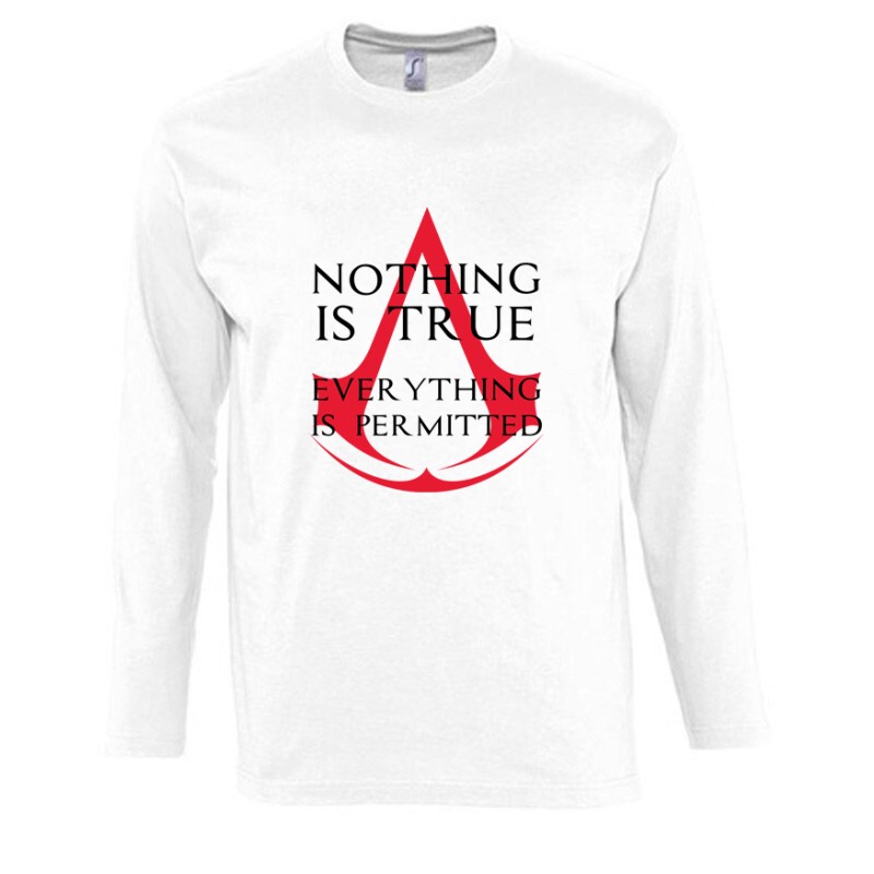 Nothing Is true Everything is permitted Logo Hosszú Ujjú Póló