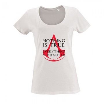 Nothing Is true Everything is permitted Logo Női O Nyakú Póló