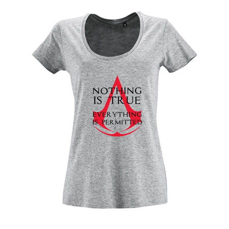 Nothing Is true Everything is permitted Logo Női O Nyakú Póló