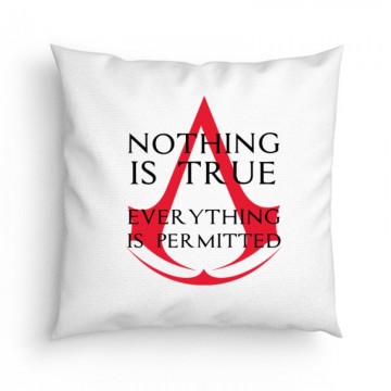 Nothing Is true Everything is permitted Logo Párna