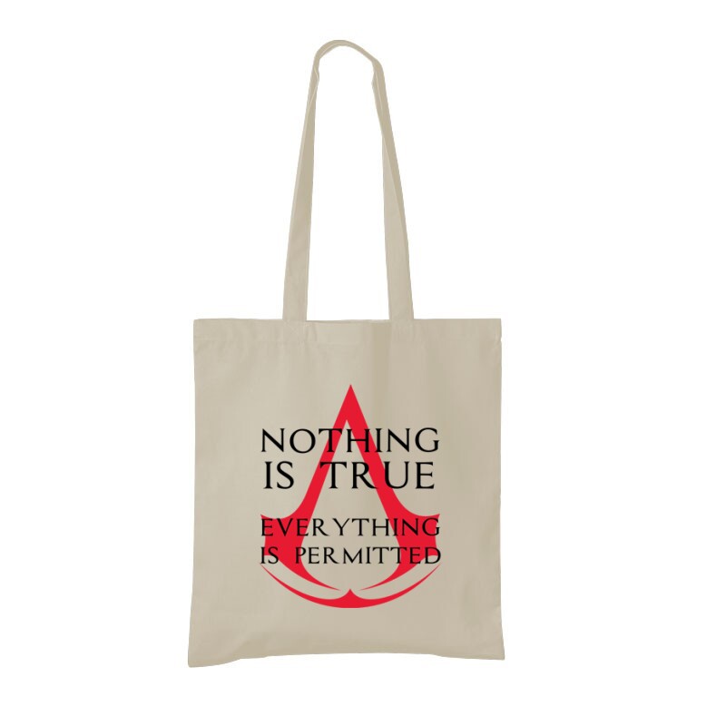 Nothing Is true Everything is permitted Logo Bevásárló Táska