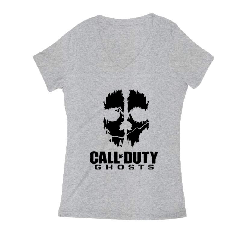 COD Ghost Női V Kivágott póló