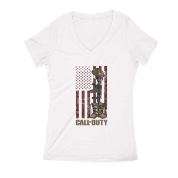 COD Military equipment Női V Kivágott póló