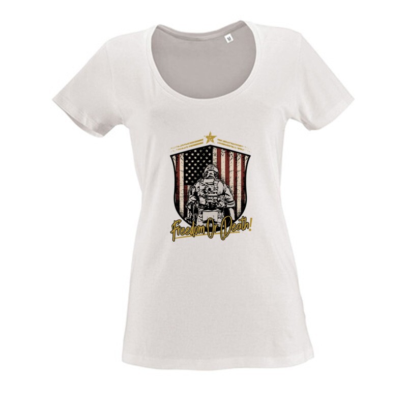 Freedom or Death Női O Nyakú Póló