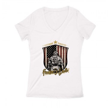 Freedom or Death Női V Kivágott póló