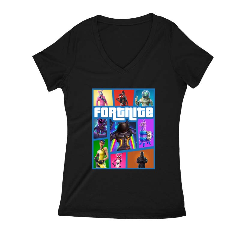 Fortnite GTA Női V Kivágott póló
