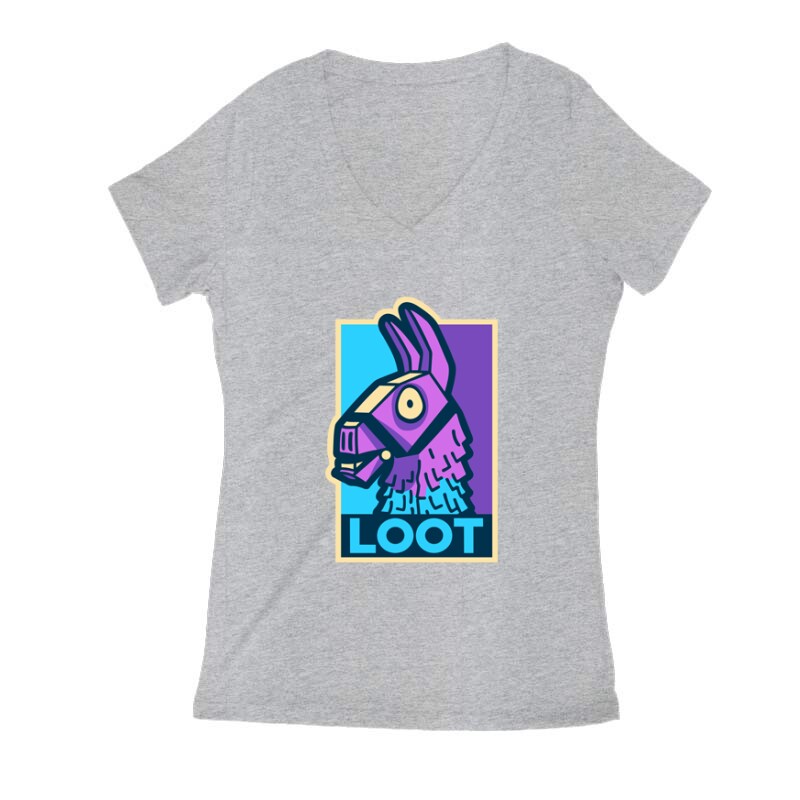 Loot Lama Női V Kivágott póló
