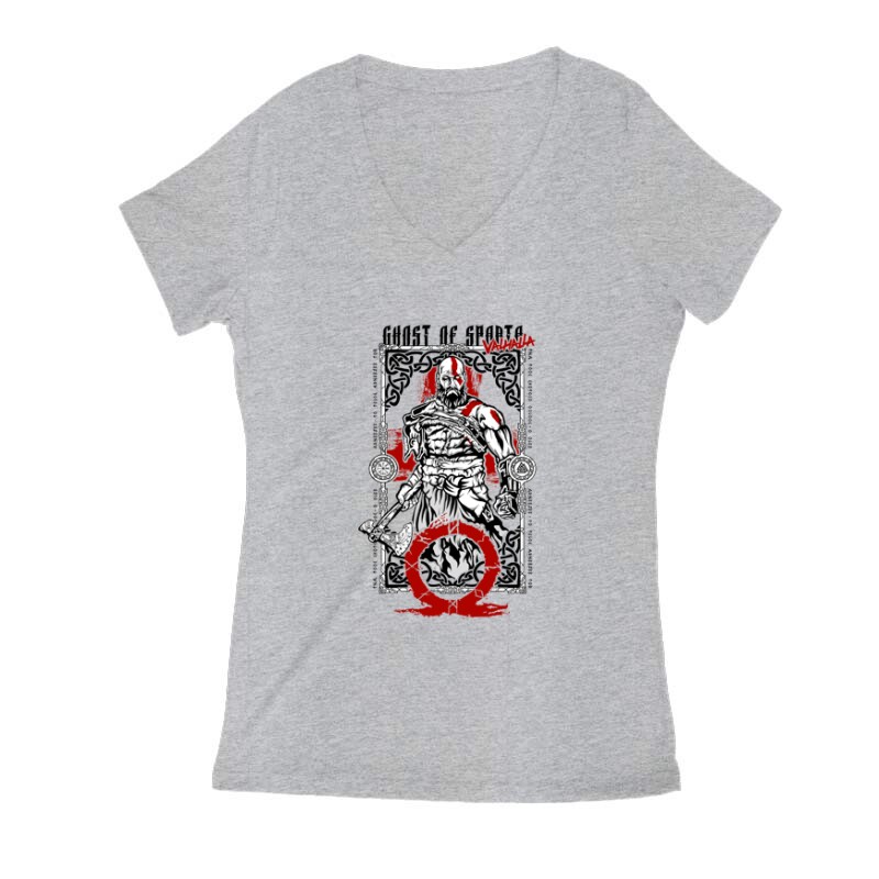 Ghost of Sparta Női V Kivágott póló