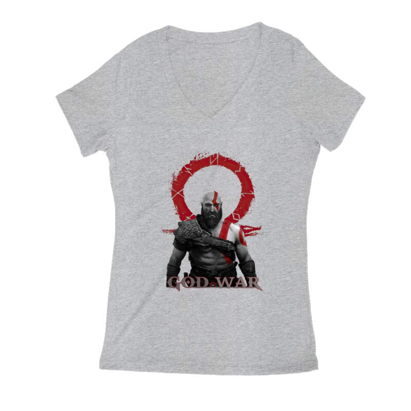 God of War Kratos Női V Kivágott póló