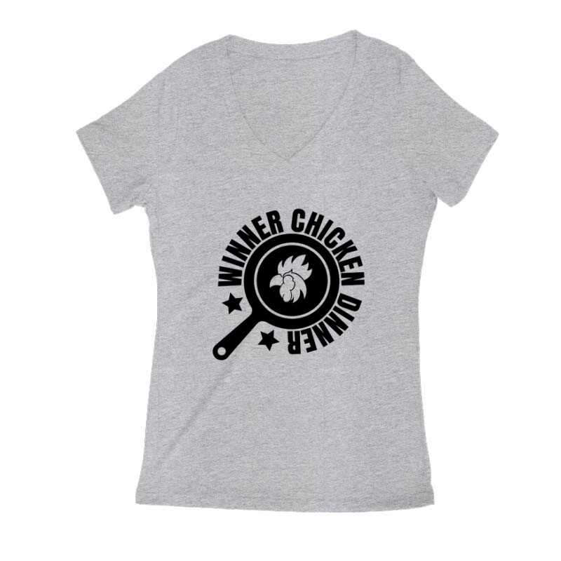 Winner Chicken dinner 1 Női V Kivágott póló