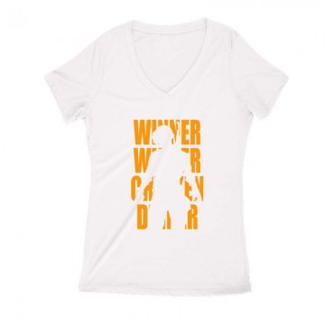 PUBG 3 Női V Kivágott póló