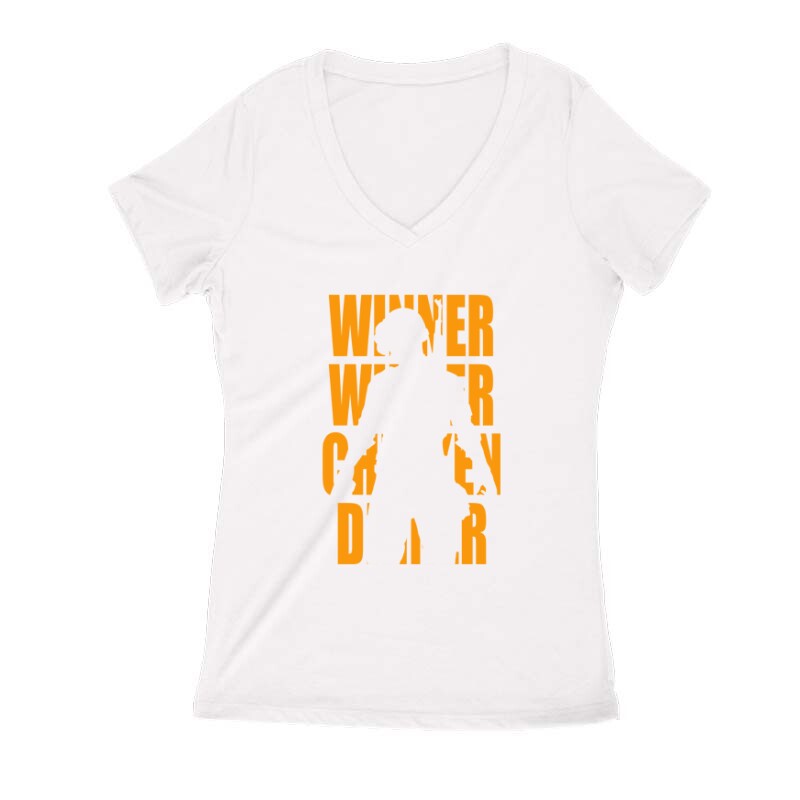 PUBG 3 Női V Kivágott póló