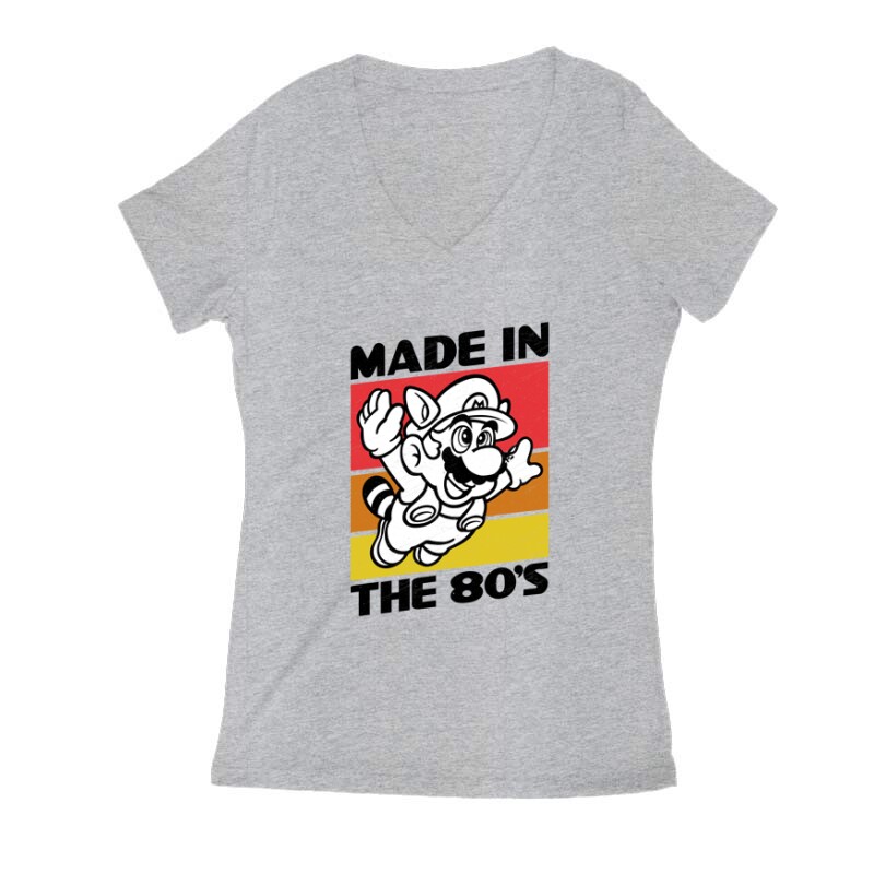 Made in the 80's Mario Női V Kivágott póló