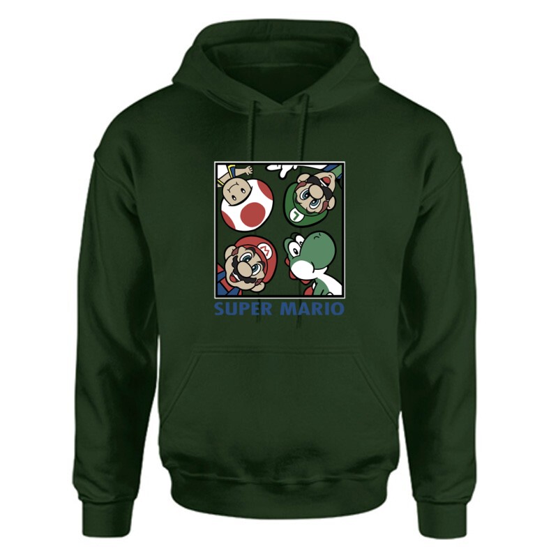 Supermario Unisex Kapucnis Pulcsi