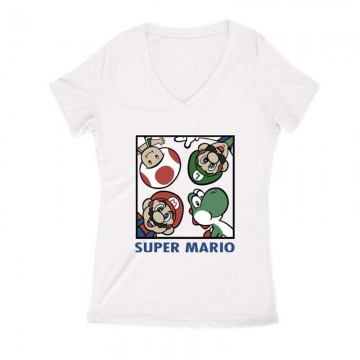 Supermario Női V Kivágott póló