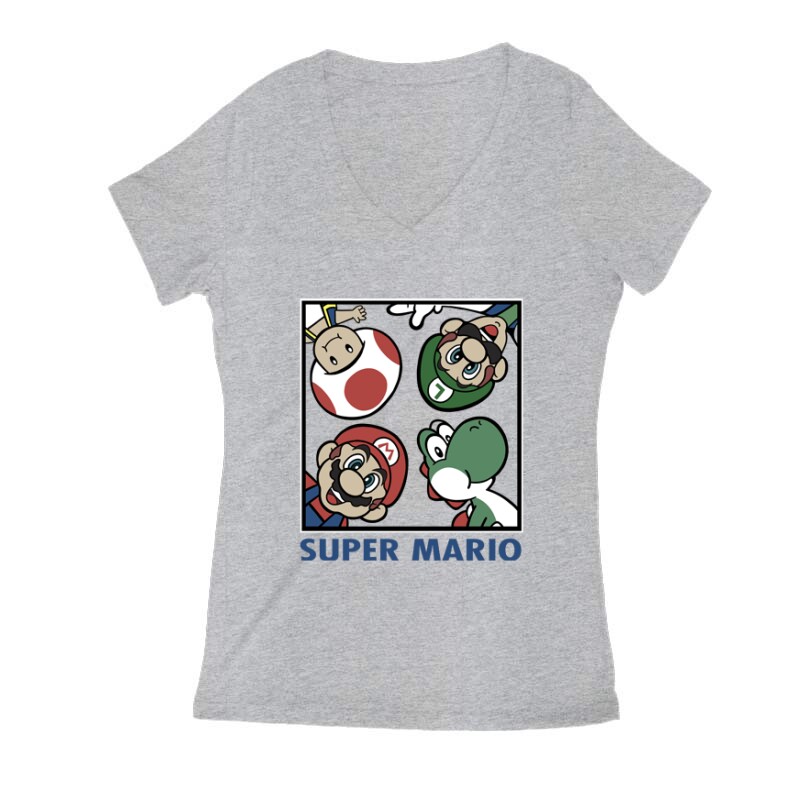 Supermario Női V Kivágott póló