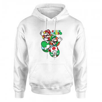 Supermario together Unisex Kapucnis Pulcsi