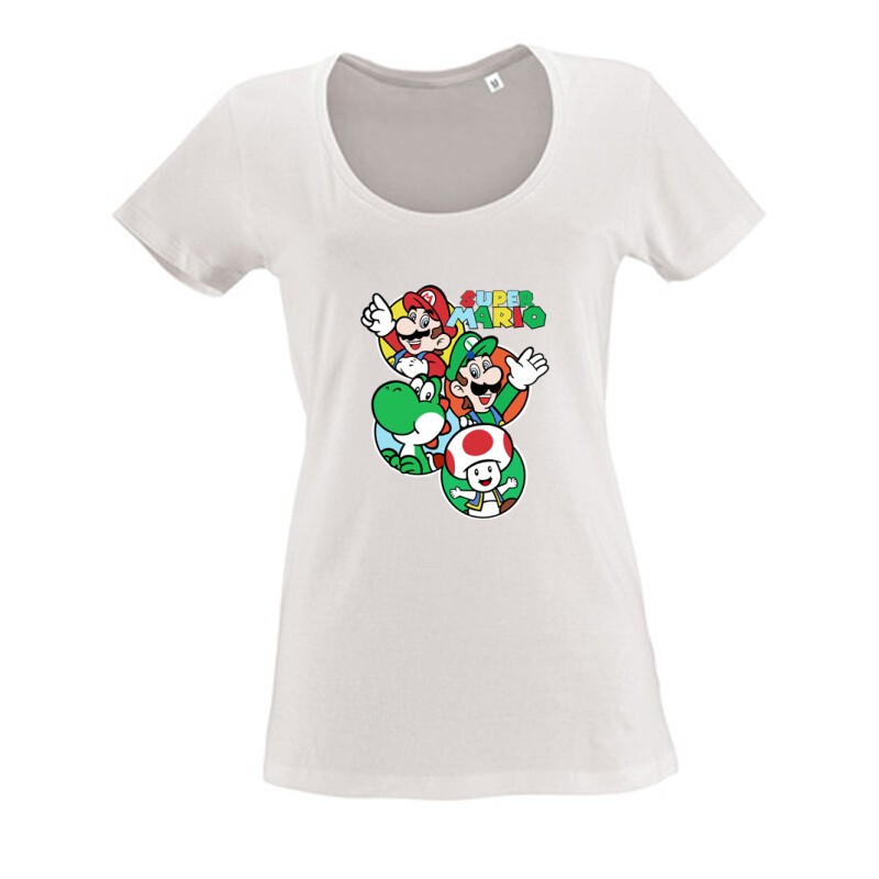 Supermario together Női O Nyakú Póló