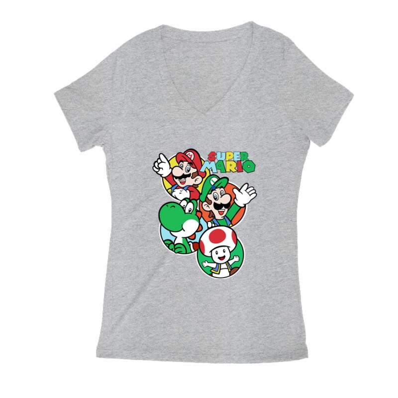 Supermario together Női V Kivágott póló