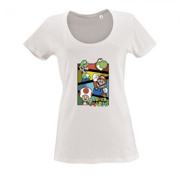 Supermario together 2 Női O Nyakú Póló
