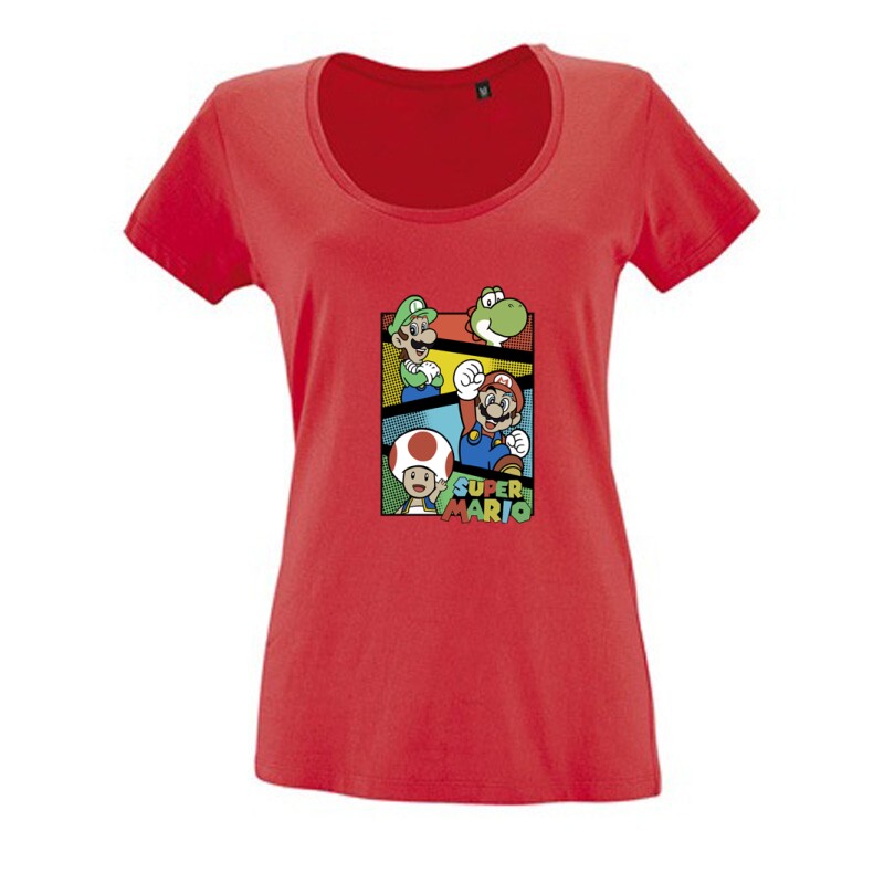 Supermario together 2 Női O Nyakú Póló