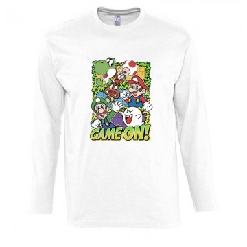 Game On Mario Hosszú Ujjú Póló