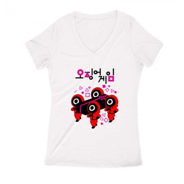 Tintahal tánc Női V Kivágott póló