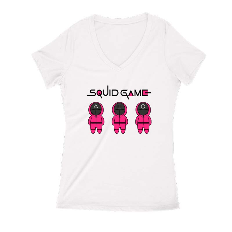 Squid game 3 soldiers Női V Kivágott póló