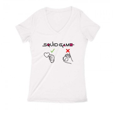 Squid game We play Női V Kivágott póló