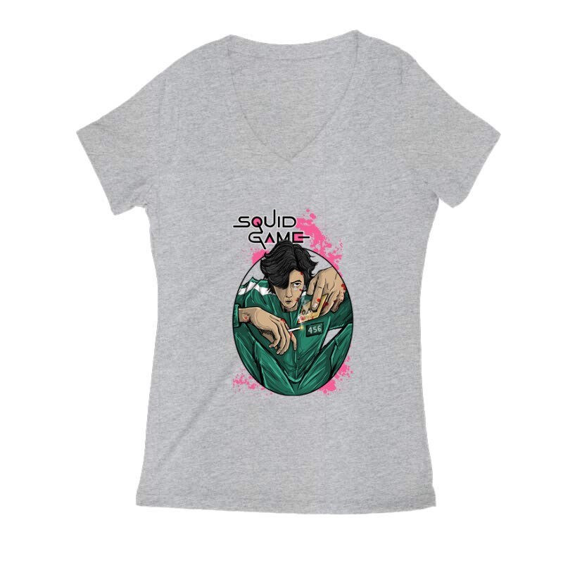 Squid game Seong Gi-hun Női V Kivágott póló