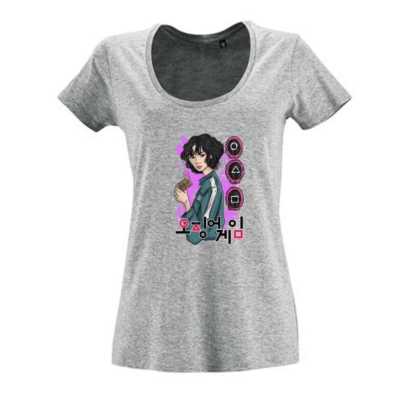 Squid game Kang Sae-byeok Női O Nyakú Póló