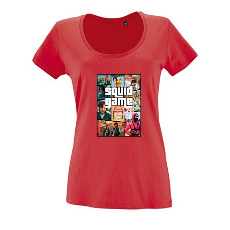 Squid Game Gta Style Női O Nyakú Póló