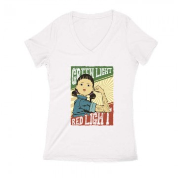 Green light or red light Női V Kivágott póló