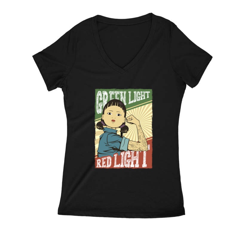 Green light or red light Női V Kivágott póló