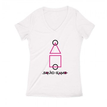 Squid Game Track Női V Kivágott póló
