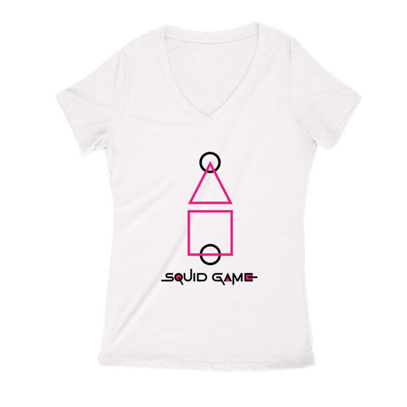 Squid Game Track Női V Kivágott póló
