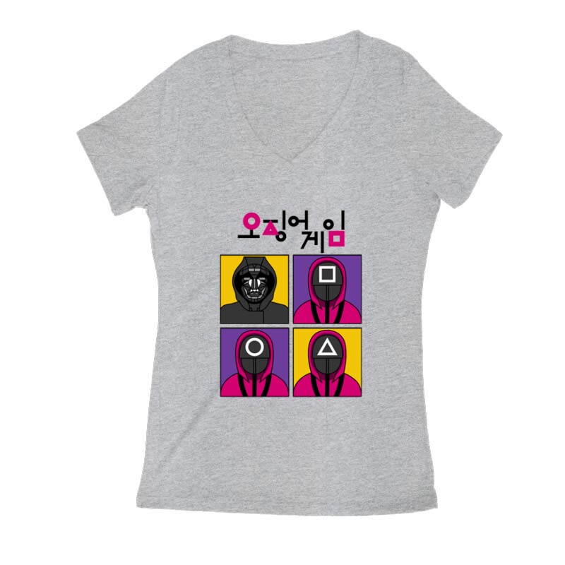 Squid Game priority 2 Női V Kivágott póló