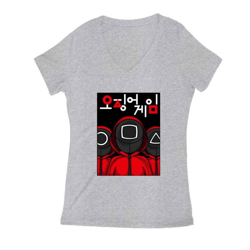 Squid game Soldiers 3 Női V Kivágott póló
