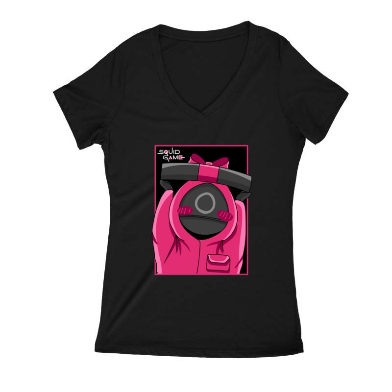 Squid Game Pinky Női V Kivágott póló