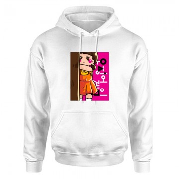 Squid Game Doll 3 Unisex Kapucnis Pulcsi