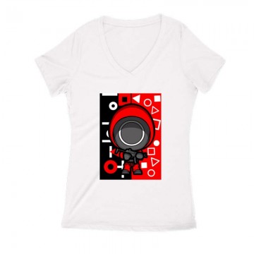 Squid game Soldiers 4 Női V Kivágott póló