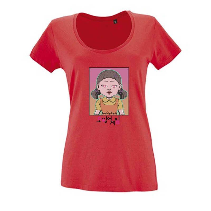 Squid Game Doll 4 Női O Nyakú Póló