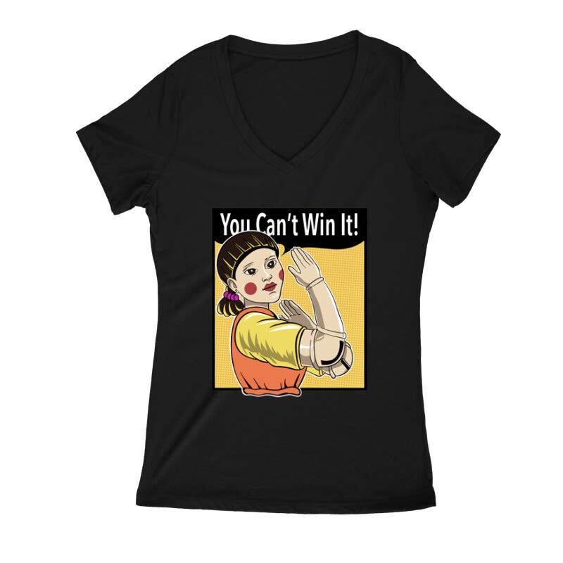 You Can't Win It! Női V Kivágott póló