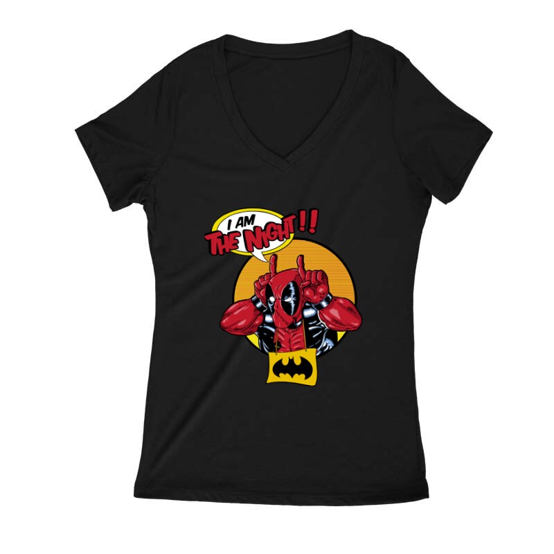 I Am the Night Női V Kivágott póló