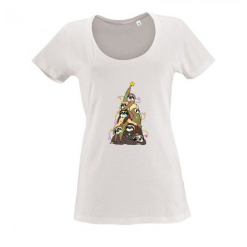 Sloth Tree Női O Nyakú Póló