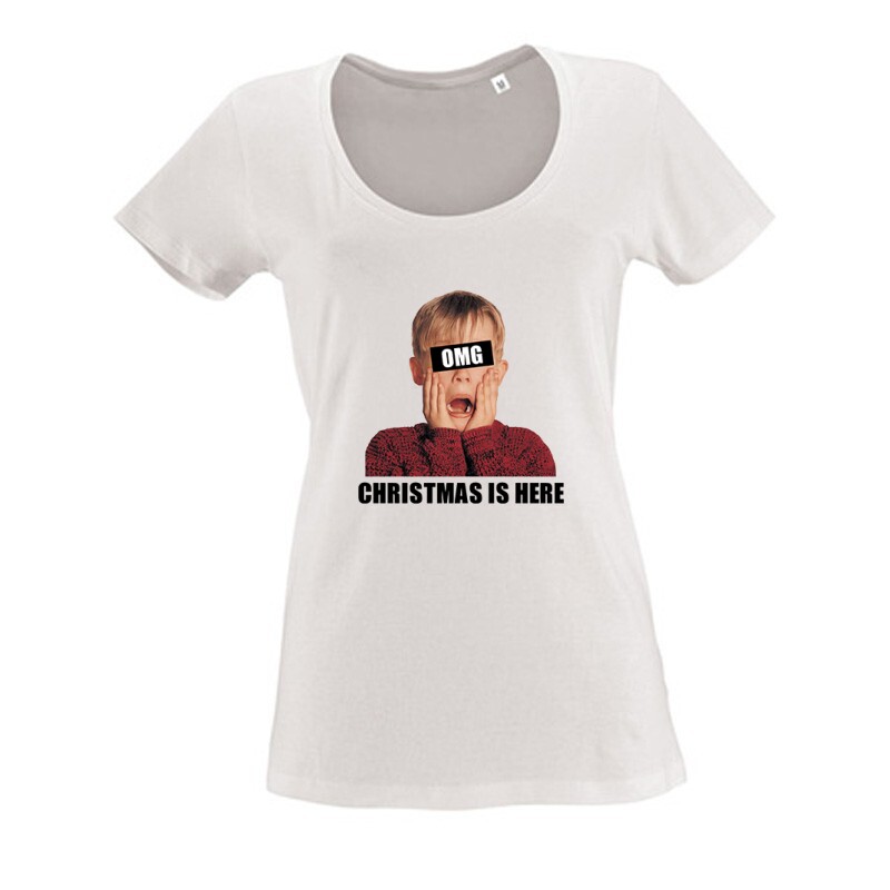 OMG It's Christmas (Kevin) Női O Nyakú Póló