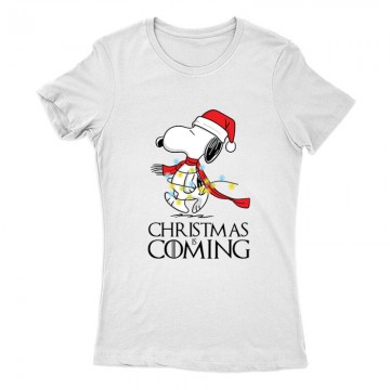 Christmas is coming (Snoopy) Női Póló
