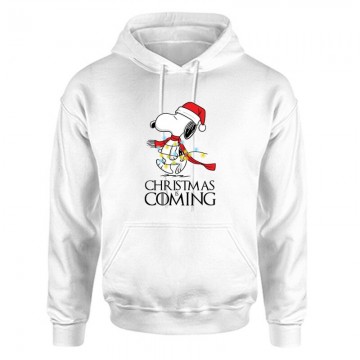 Christmas is coming (Snoopy) Unisex Kapucnis Pulcsi